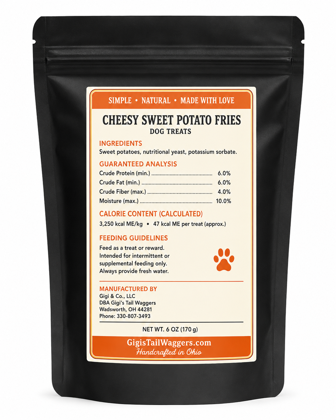 KODY'S KRUNCHIES Cheesy Sweet Potato Fries Dog Treats 6oz