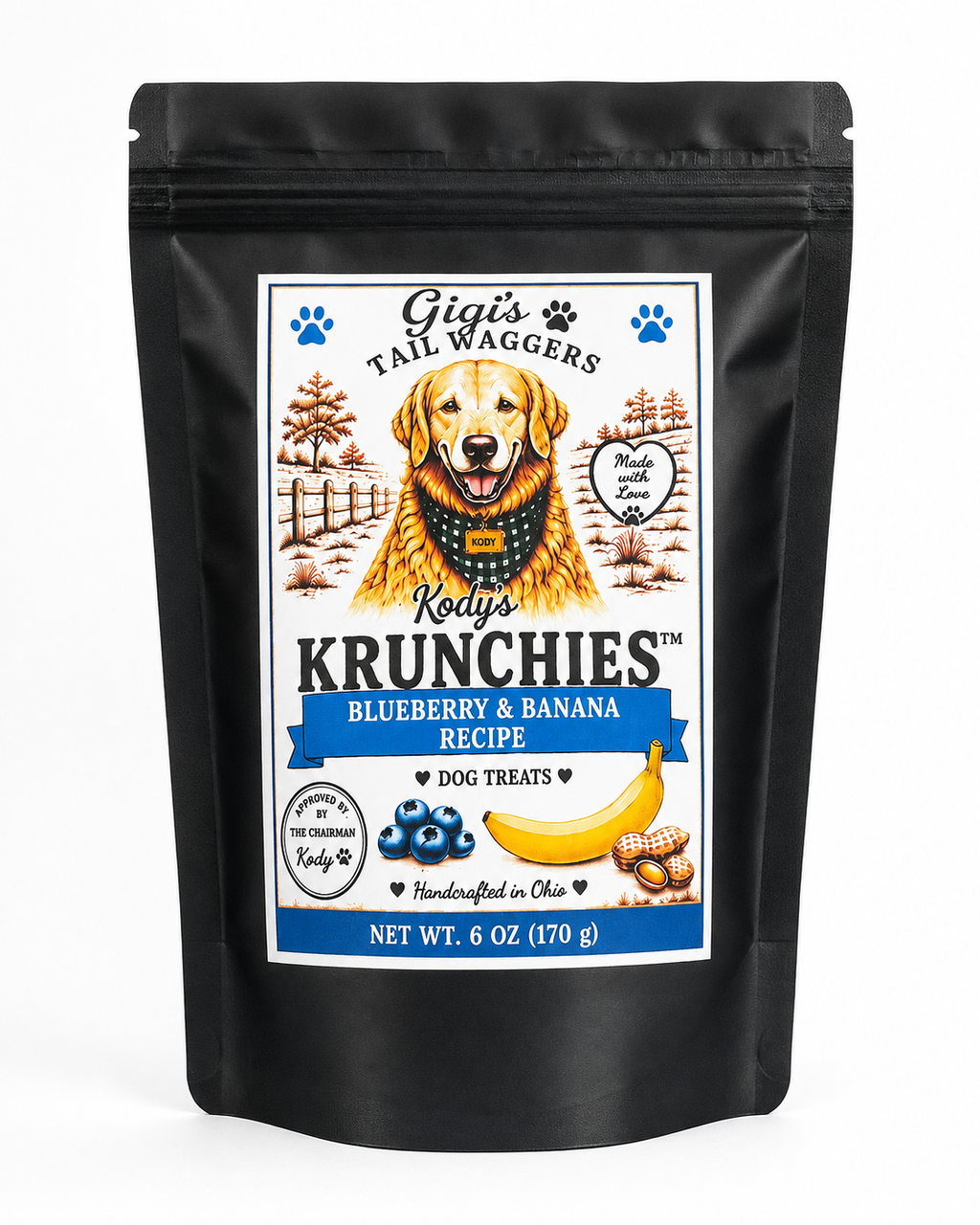 KODY'S KRUNCHIES Blueberry & Banana Dog Treats 6oz