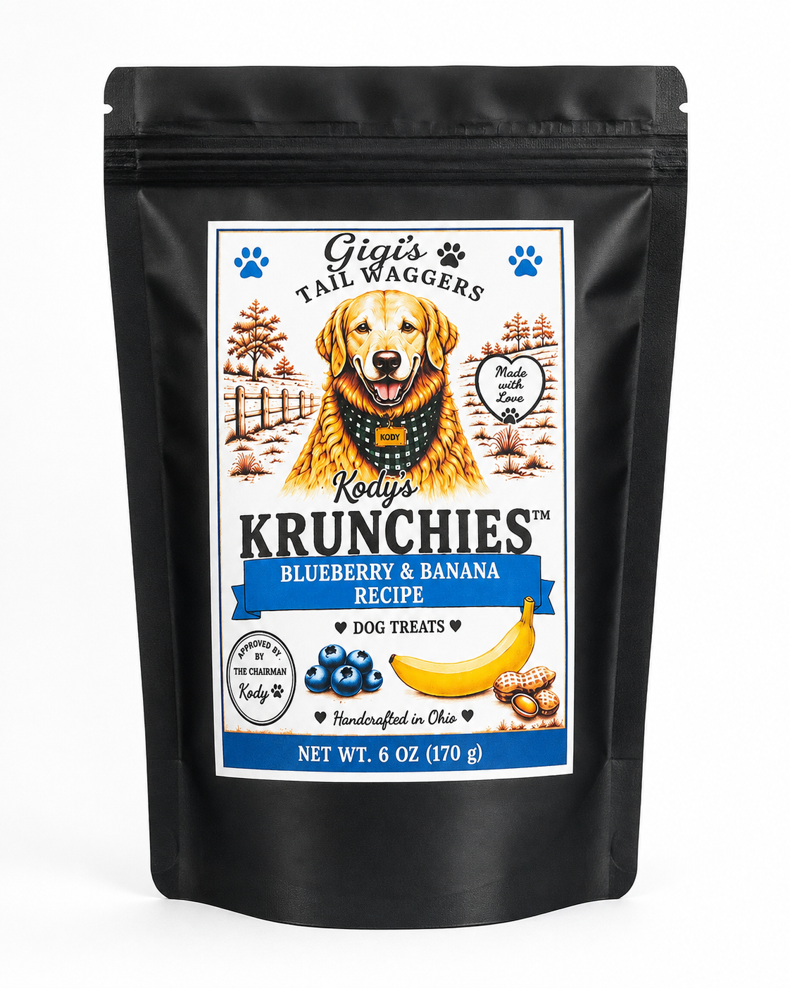 KODY'S KRUNCHIES Blueberry & Banana Dog Treats 6oz