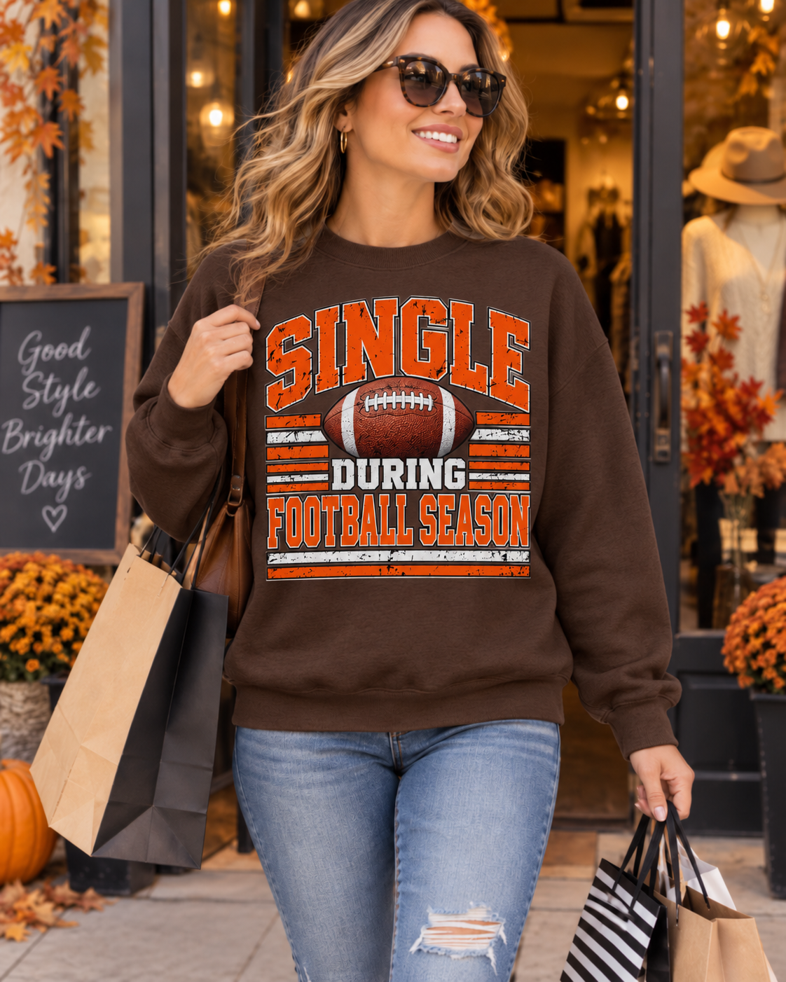 Single During Football Season Hoodie - Gildan Heavy Blend