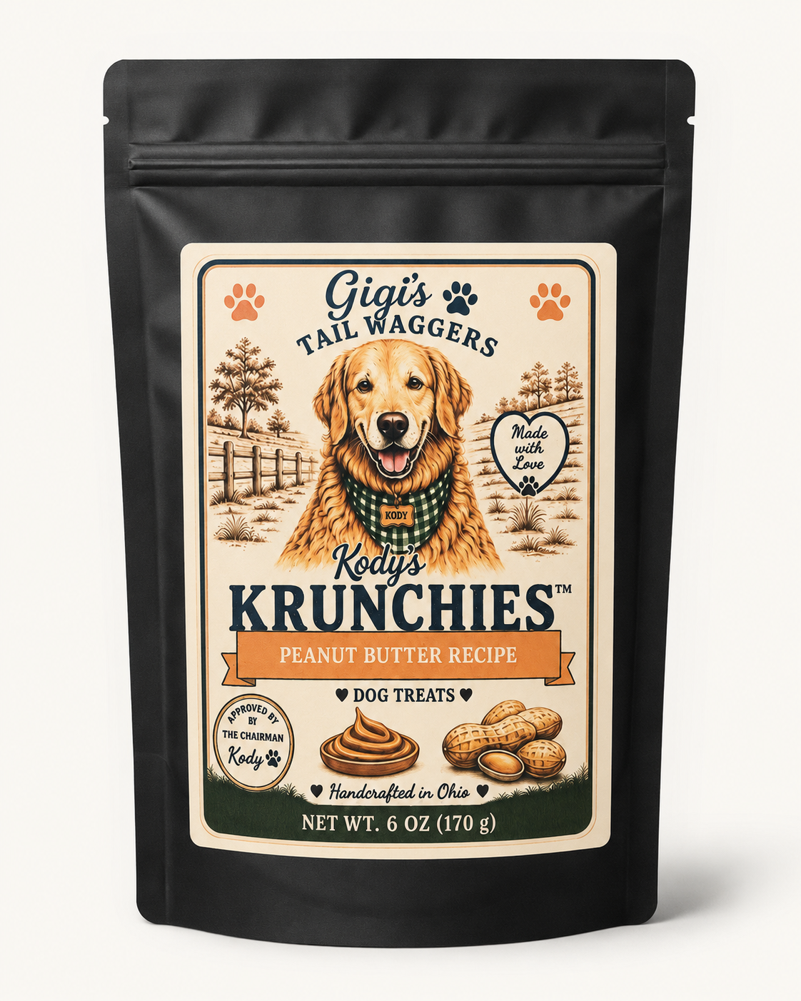 KODY'S KRUNCHIES Peanut Butter Dog Treats 6oz