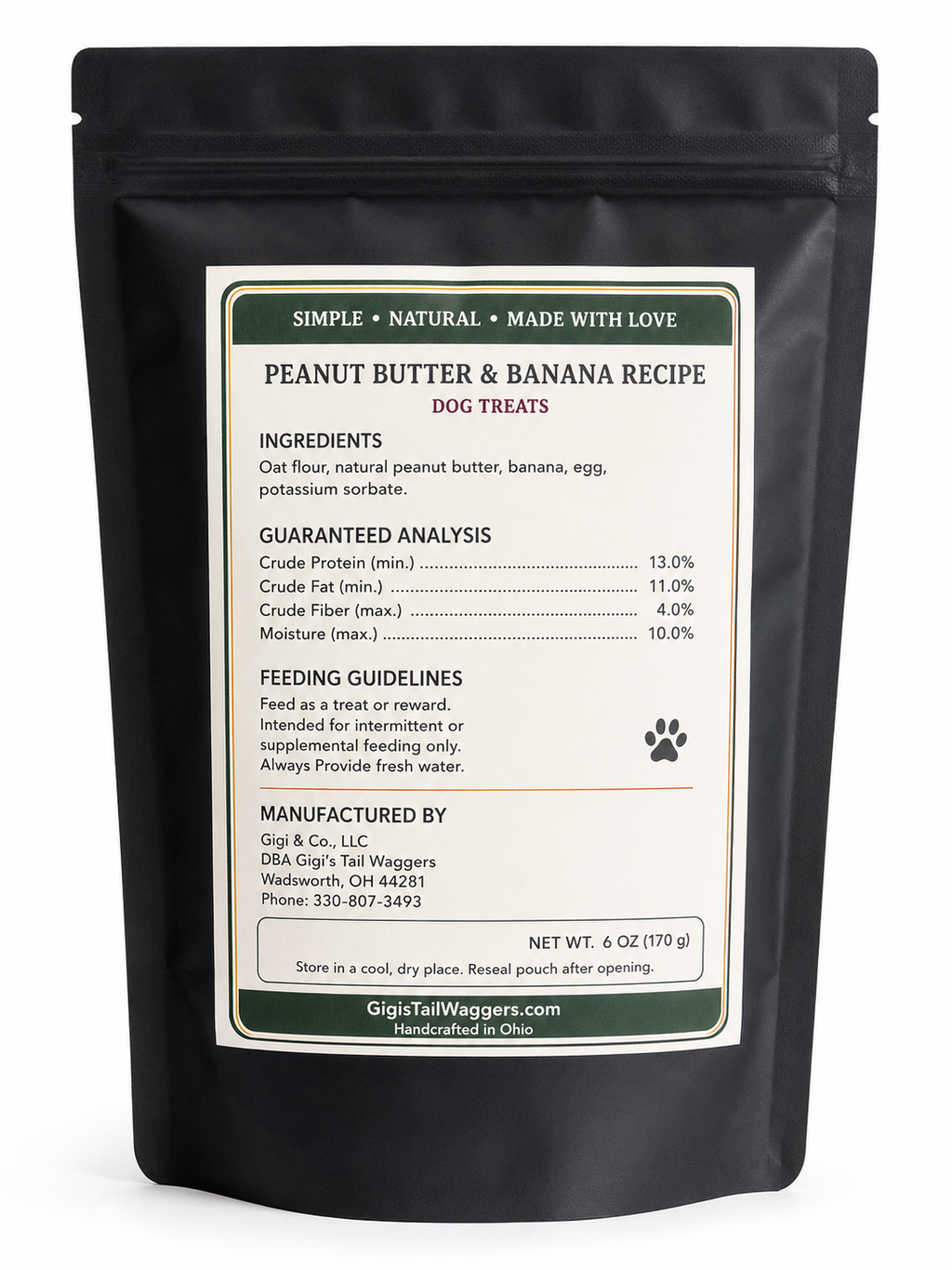 KODY'S KRUNCHIES Peanut Butter & Banana Dog Treats 6oz