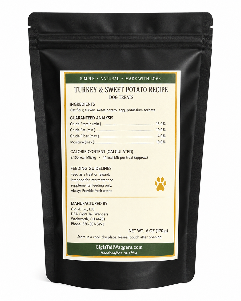 KODY'S KRUNCHIES Turkey & Sweet Potato Dog Treats 6oz