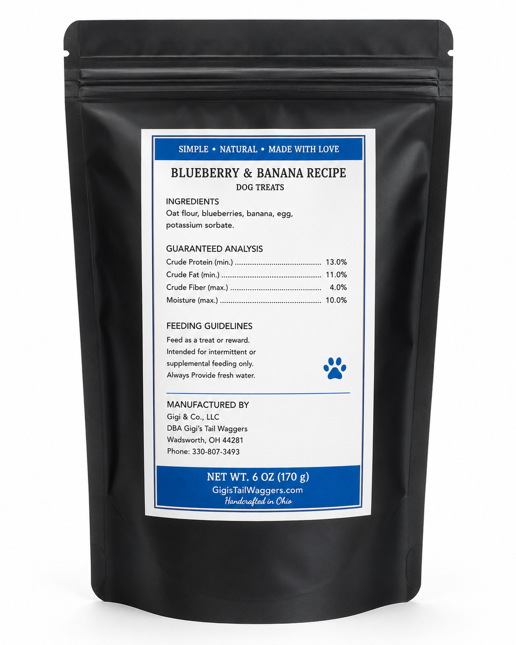 KODY'S KRUNCHIES Blueberry & Banana Dog Treats 6oz