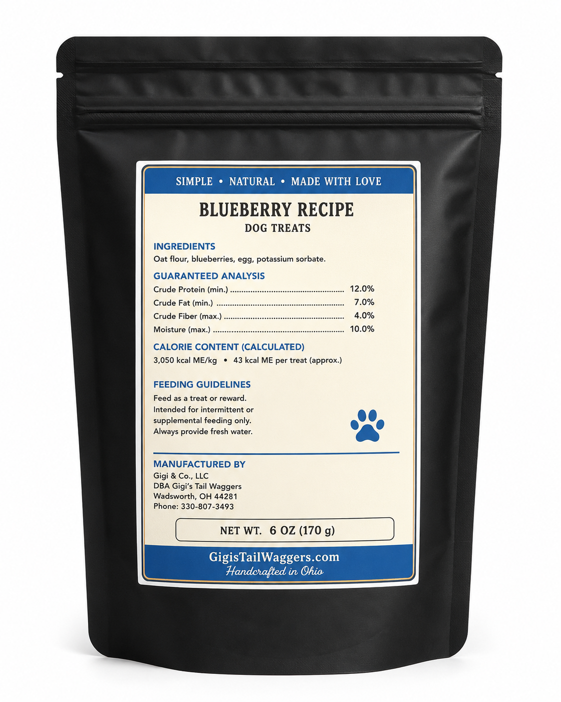 KODY'S KRUNCHIES Blueberry Dog Treats 6oz