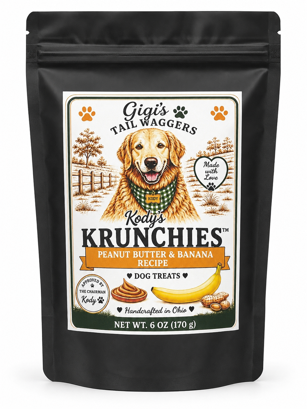 KODY'S KRUNCHIES Peanut Butter & Banana Dog Treats 6oz