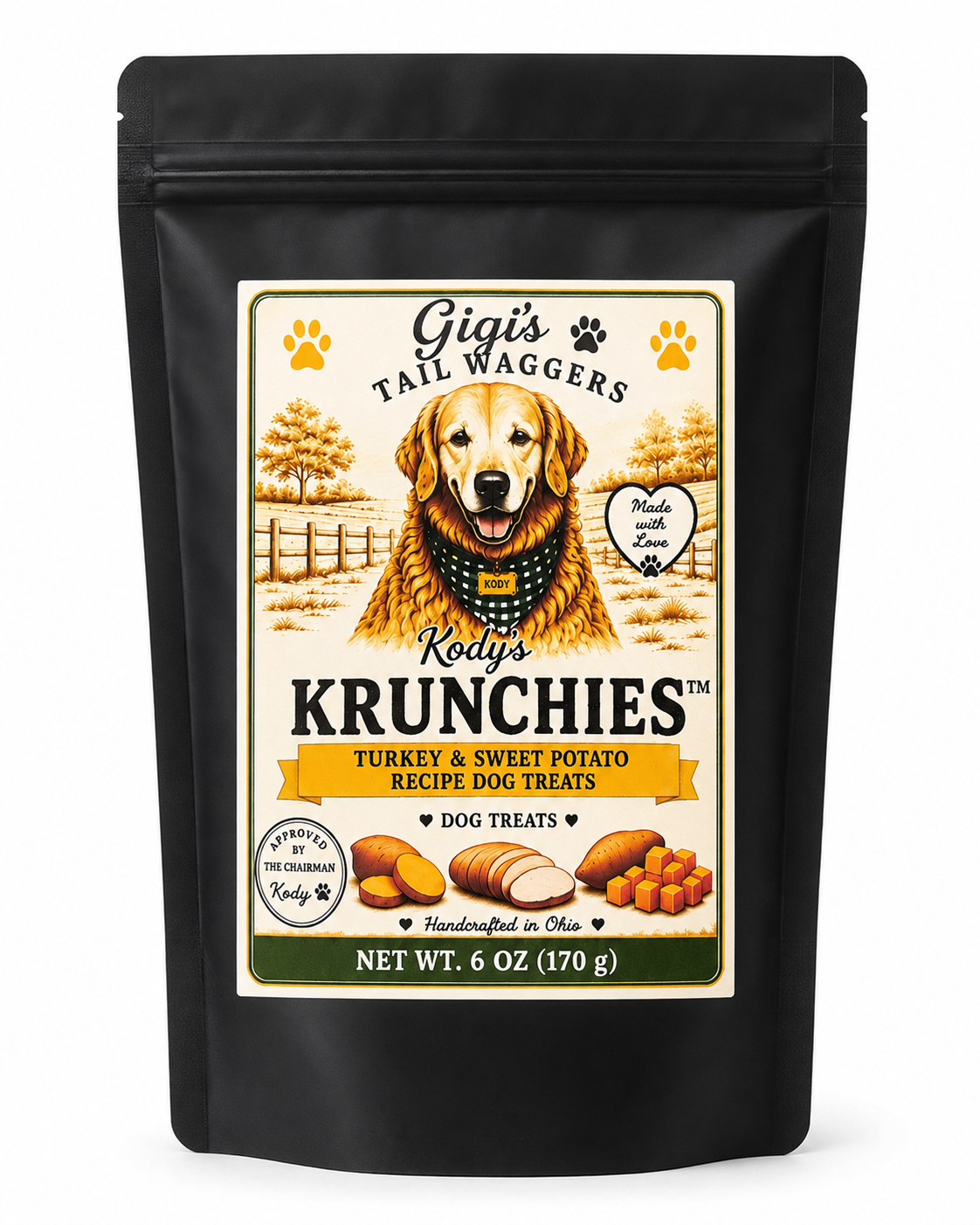 KODY'S KRUNCHIES Turkey & Sweet Potato Dog Treats 6oz
