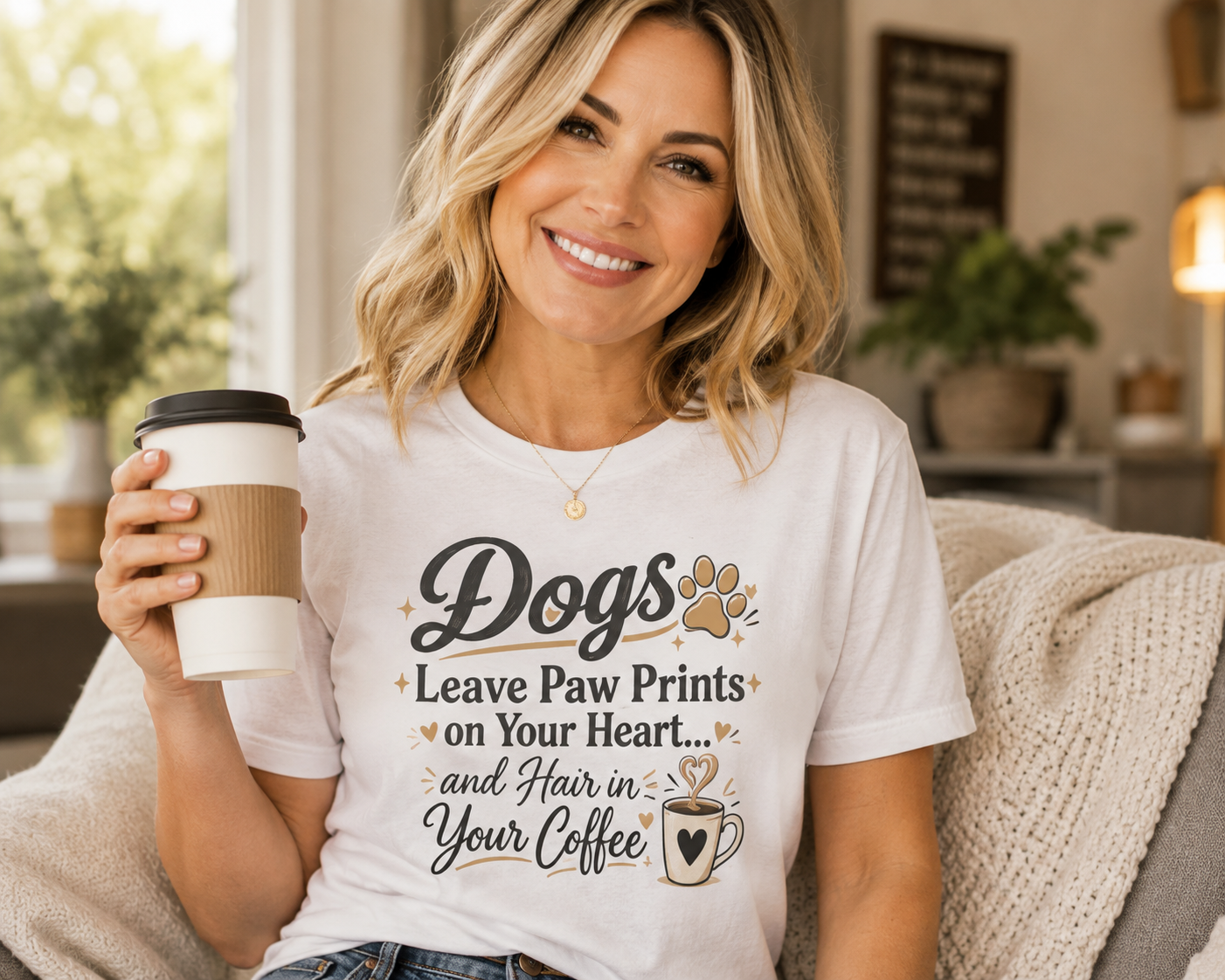 Dogs Leave Paw Prints Graphic Short-Sleeve T-Shirt - Unisex Gildan Softstyle