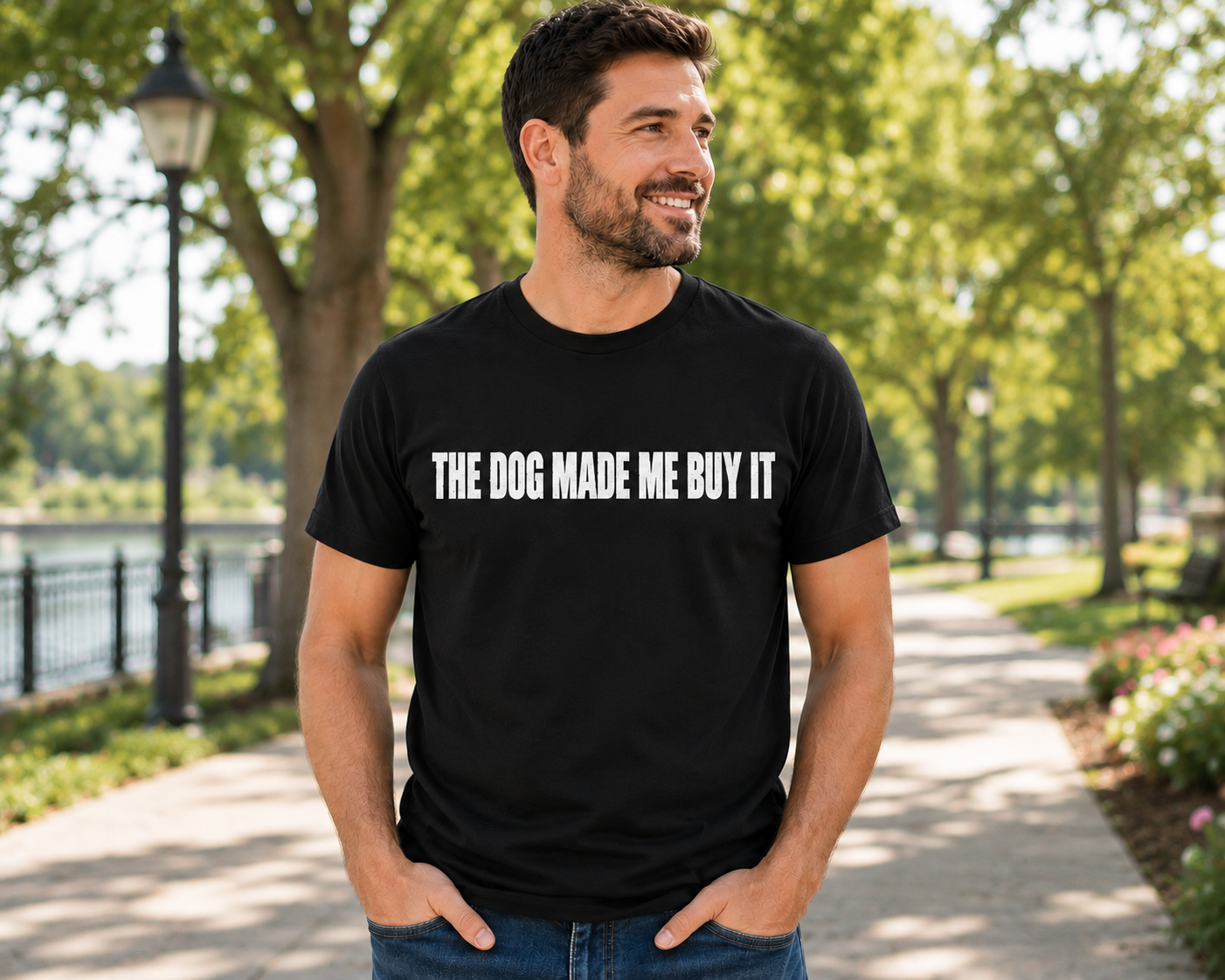 The Dog Made Me Buy It Short-Sleeve Unisex T-Shirt - Gildan Softstyle