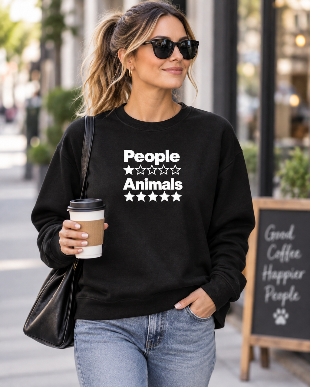 People 1 Star Animals 5 - Gildan Crewneck