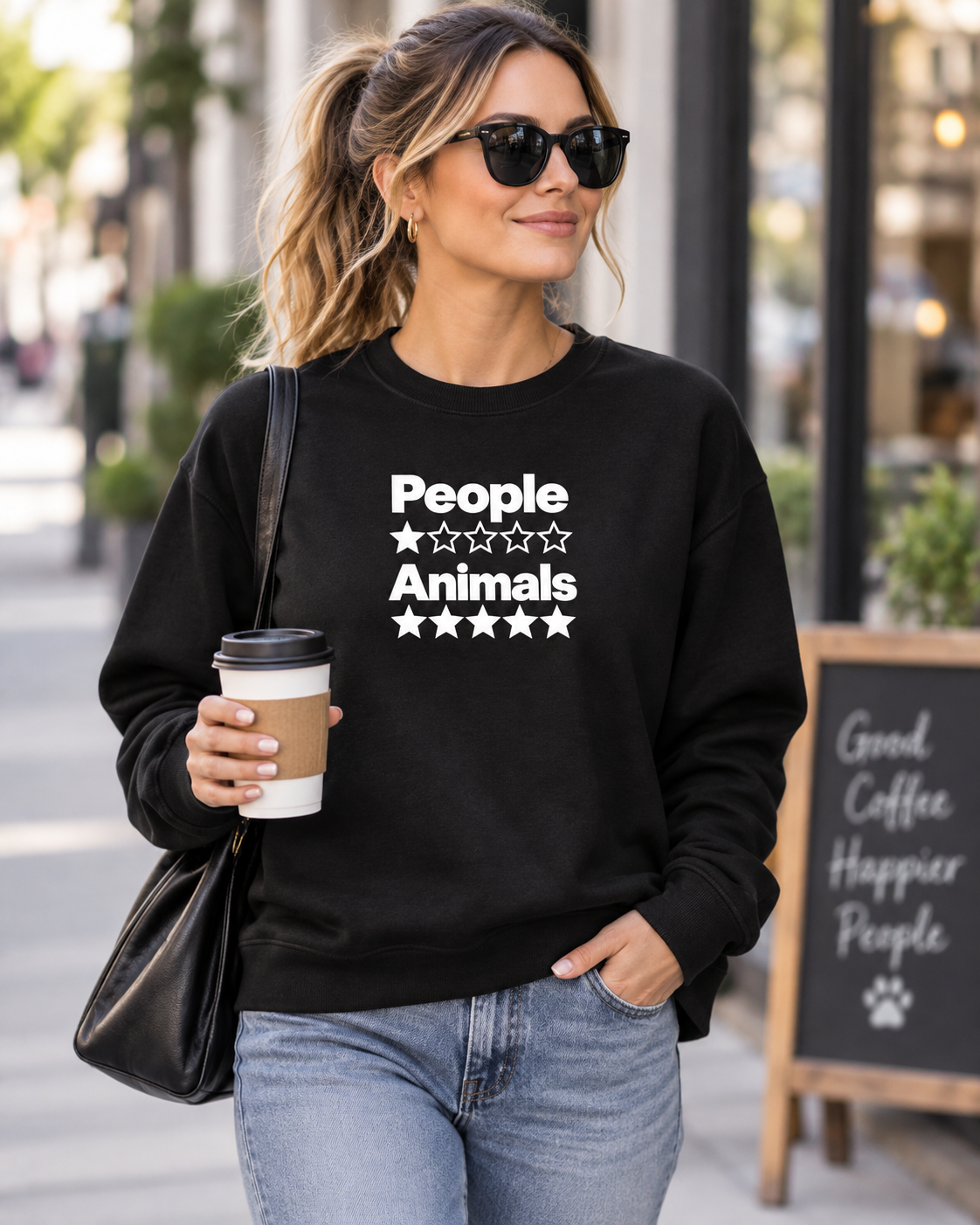 People 1 Star Animals 5 - Gildan Crewneck